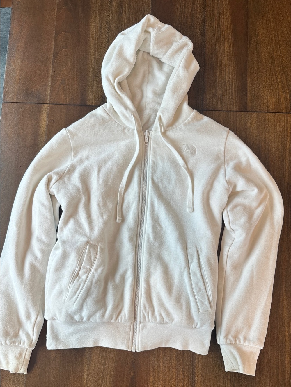 North Face Women’s Reversible Full-Zip Hoodie/Jacket Size Small White - Picture 7 of 9